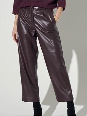 The Reset R Label Faux leather Pant‎ Size Large Straight Leg Brown (R)